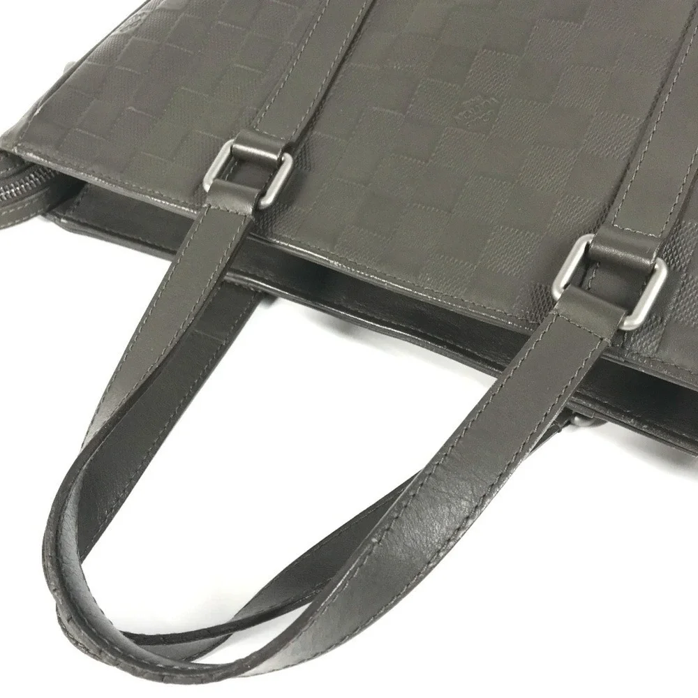 LOUIS VUITTON Authentic Brown Damier Leather Tote Bag